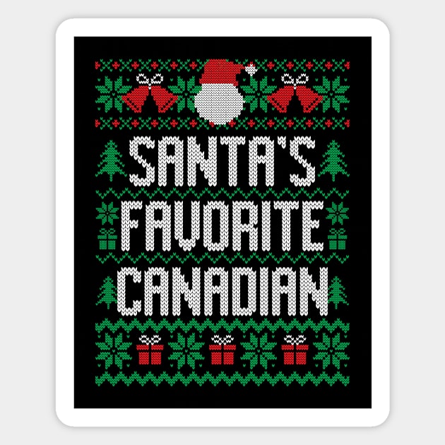 Santa's Favorite Canadian Magnet by Saulene